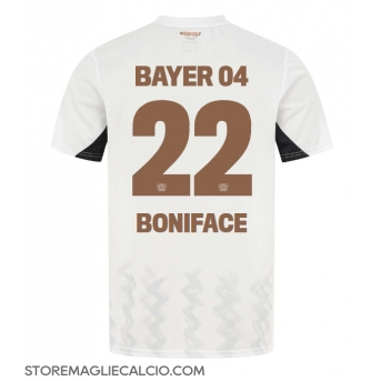 Bayer Leverkusen Victor Boniface #22 Maglia Gara Trasferta Repliche 2024-25 Maniche Corte